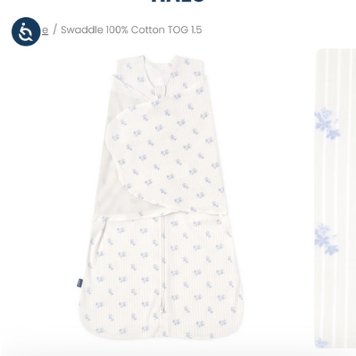 Vintage Floral Cotton Swaddle | HALO