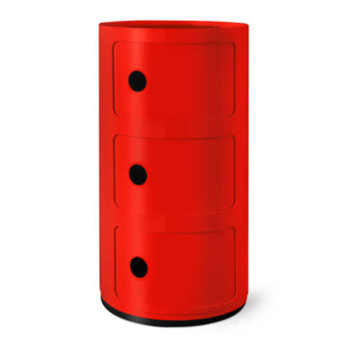 Kartell Componibili 3 Tier Storage - Red