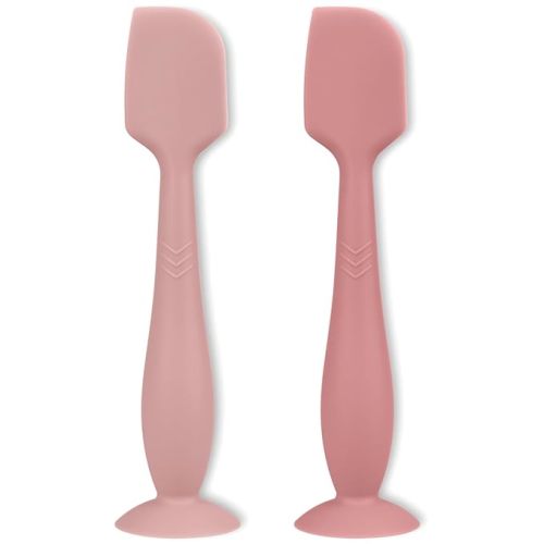 Diaper Cream Applicator Set - Soft Silicone Baby Butt Brush with Suction Base, Baby Butt Spatula, Full Size, 2 Piece - Newborn Baby Essentials (Blush/Mauve) - 2 Packs-Blush/Mauve