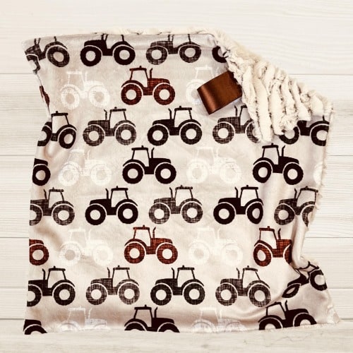 Tractor Lovey | Custom Farm Baby Blanket | Lovey for Babies | Farm Baby Shower