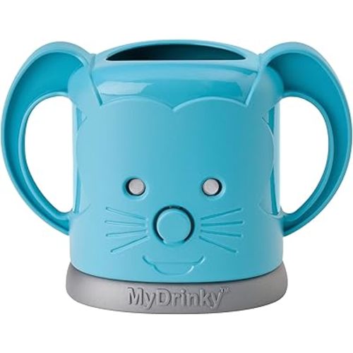 InchBug Pouch Holder No Squeeze, Reusable Drink Holder for Kids, Toddler and Babies | BPA-Free & Squeeze-Proof Cup Holder for Juice Boxes, Food Pouches | Dishwasher Safe, Aqua