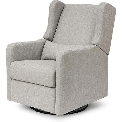 DaVinci Carter’s Arlo Glider Recliner Nursery Chair - Water & Stain Resistant Glider Rocking Chair for Nursery - GREENGUARD Gold, FSC & Certi-PUR US Certified - Cozy Swivel Rocker Recliner - Grey