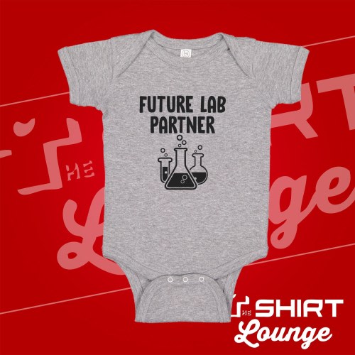 Future Lab Partner Baby Bodysuit Toddler T-Shirt, Science Baby Lab Tech Gift, Laboratory Technician Dad or Mom, Scientist Newborn Clothes
