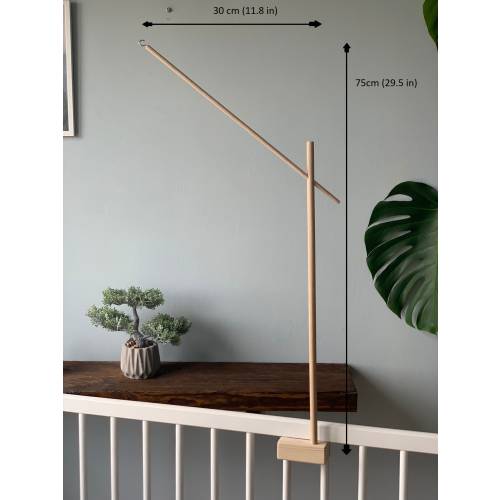 Baby mobile arm / holder- Wooden baby mobile stand - crib baby mobile attachment-nursery mobile stand