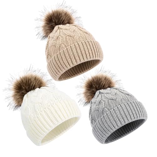 DANMY Baby Beanie Hat, Infant Newborn Toddler Winter Warm Knit Cap for Little Boys Girls, Winter Warm Hat