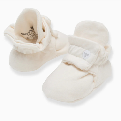 Solid Organic Cotton Baby Booties - Eggshell – Burt's Bees Baby