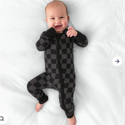 Monochrome Checks Zippy – Little Sleepies