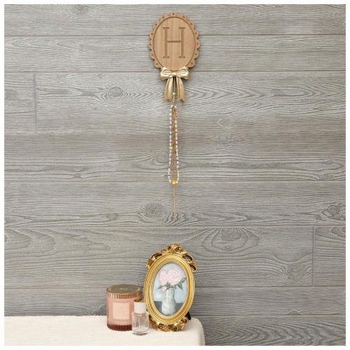 Scalloped Monogram Wood Wall Hook
