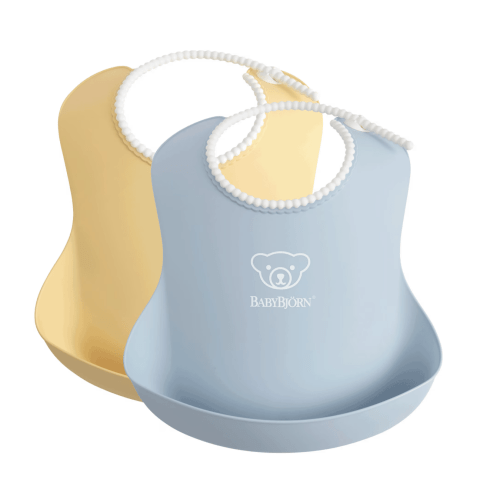 BabyBjörn – Baby Bib, 2-pack (Blue/Yellow)