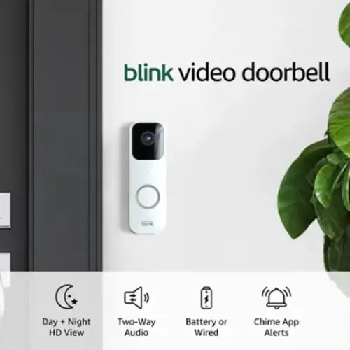 Blink - Smart Wifi Video Doorbell – Wired/Battery Operated - White