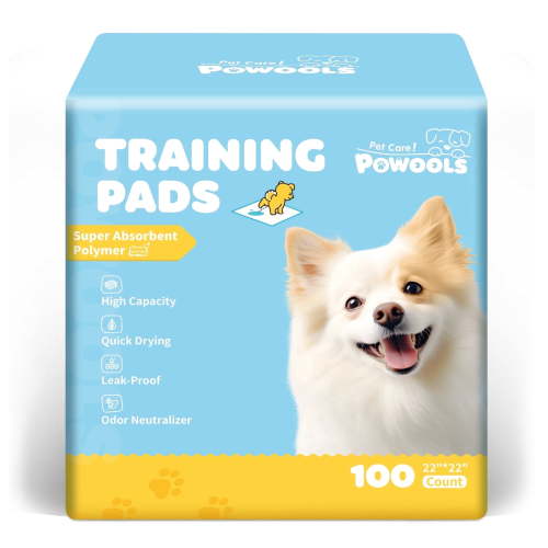 Powools, Dog Potty Pads, 22x22 inch, Super Absorbent 6-Layer