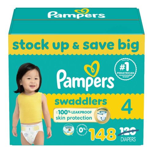 Pampers Swaddlers Sensitive Disposable Diapers - Size 4 - 148ct