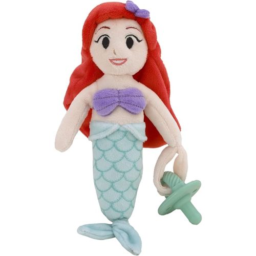 Disney Ariel Red, Lavender, and Aqua Super Soft Plush Pacifier Buddy
