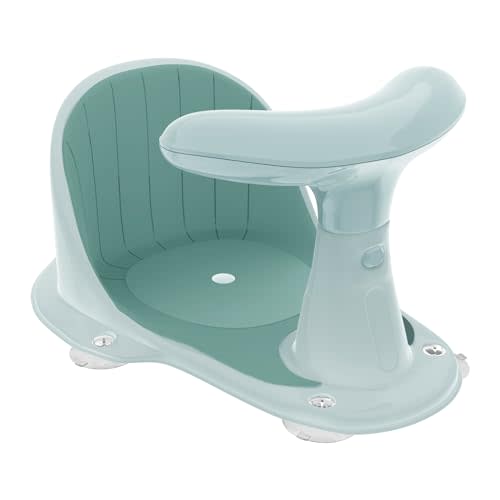 Rantuns Baby Bath Seat for Babies 6 Months & Up - Infant Bathtub Seats with Thermometer for Sitting up in The tub - Toddler Baby Shower Chair - Bath Tub Seater for Baby, Green