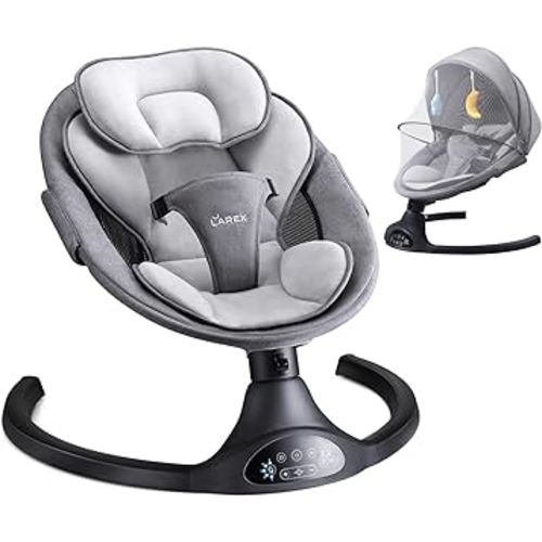 Baby Swing for Infants | Electric Bouncer for Babies,Portable Swing for Baby Boy Girl,Remote Control Indoor Baby Rocker with 5 Sway Speeds,1 Seat Positions,10 Music and Bluetooth