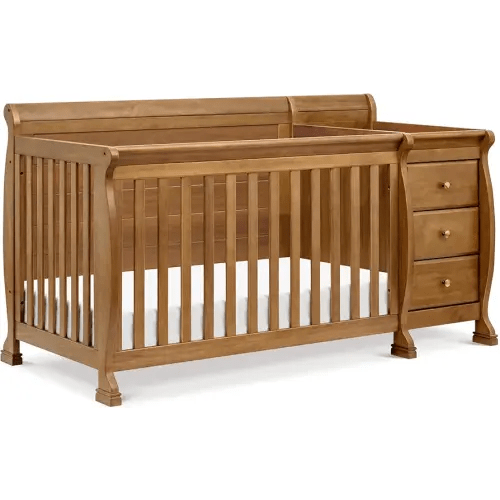 DaVinci Kalani 4-in-1 Convertible Crib and Changer Combo in Chestnut