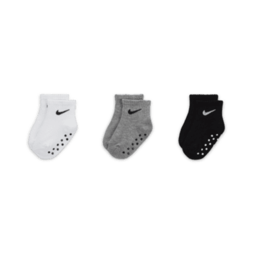 Nike Baby Swoosh Ankle Gripper Socks (3-Pairs)