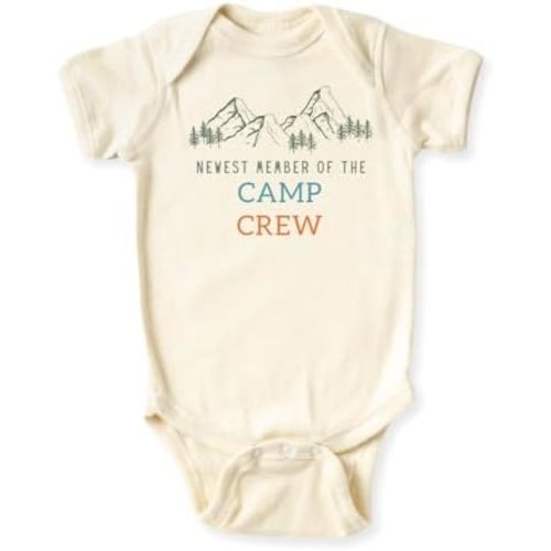 New Member of the Camp Crew Baby Bodysuit Tshirt for Kids Toddler Tee Cute Camping Outfit
