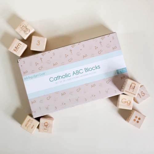 ABC Catholic Wooden Alphabet Blocks