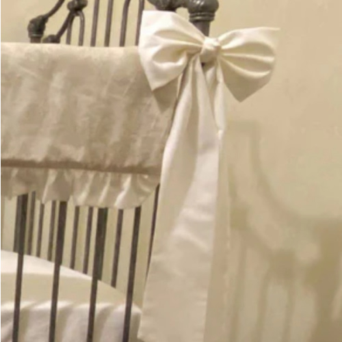 Ivory Natural Toile Crib Bedding, Girl Baby Bedding, Crib Rail Cover, - Just Baby Designs