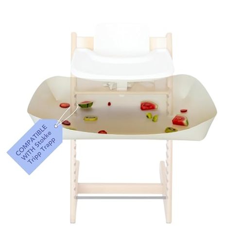 CATCHY- Food Catcher-Compatible with Stokke Tripp Trapp High Chair- Linen Inspired