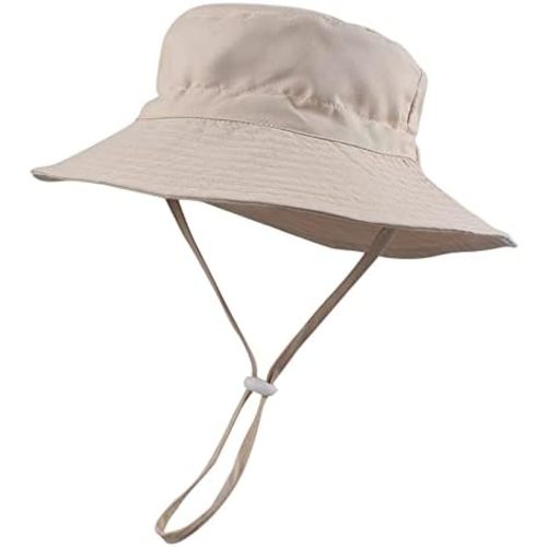 PEECABE Baby Sun Hat Summer Sun Protection Toddler Bucket Hat Wide Brim Adjustable Chin-Strap Beach Cap