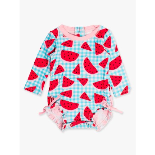 Long Sleeve One Piece Rash Guard | RuffleButts & RuggedButts