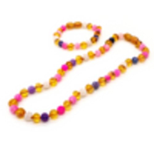 Baltic Amber Teething Necklace Fluorite Focus Clarity Necklace