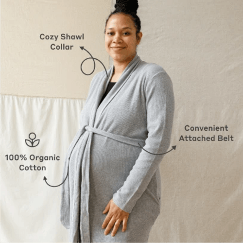 Organic Lounge Robe - Organic Maternity Clothes - Monica + Andy