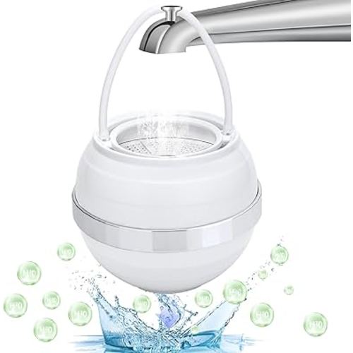 Bath Ball Filter-Bathtub Water Filter Removes Hundreds of Contaminants for Softer, Smoother Skin | 2,500 Gallons of Filtration | BPA Free
