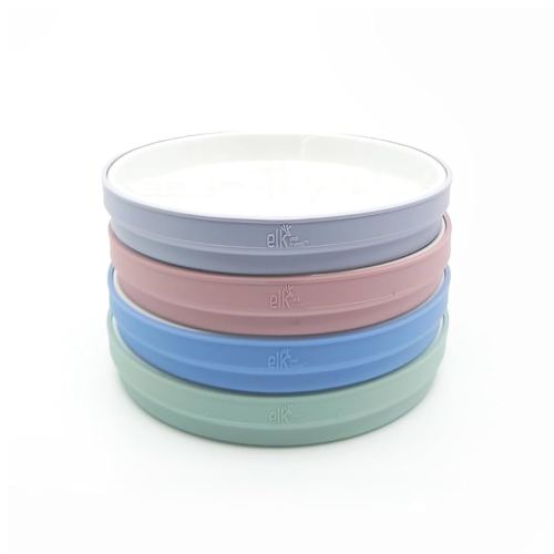Porcelain White Plates with Silicone Sleeves