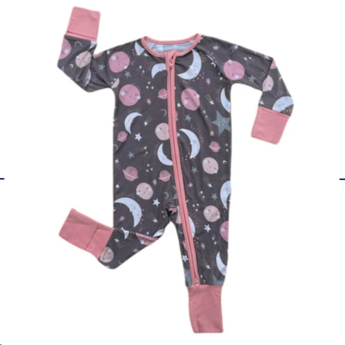 Pink To the Moon & Back Zippy - Little Sleepies