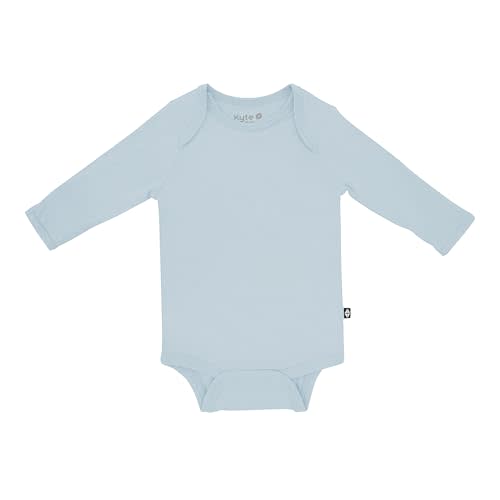 KYTE BABY Soft Bamboo from Rayon Long Sleeve Unisex Bodysuit, 0-24 Months