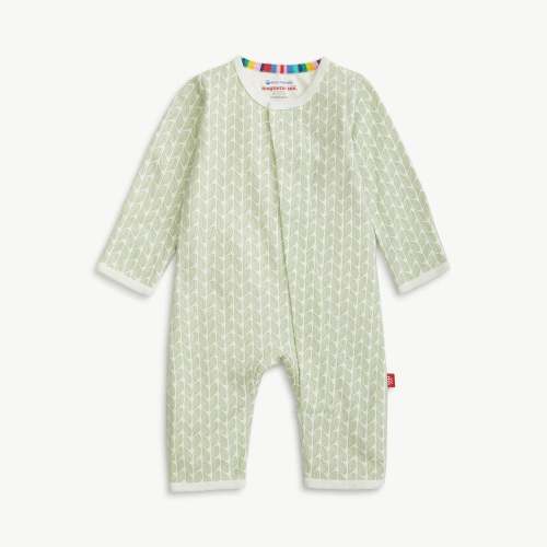 green cable leaf organic cotton magnetic coverall – Magnetic Me