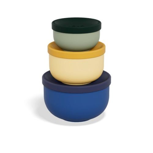 Lalo Stainless Nesting Snack Bowls - Midnight Snack - 3pk