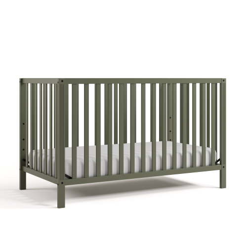 Storkcraft Morningside 5-in-1 Convertible Baby Crib, Olive