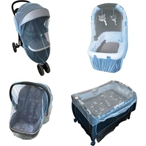 Enovoe Mosquito Net for Stroller, Bassinet, Cradle - Blue Baby Mosquito Net Cover for Playards, Pack N Plays, Mini Crib