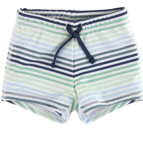 RuggedButts Baby Boys Swim Shorties, Color: Coastal stripes, Size: 6-12 months