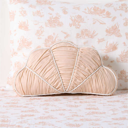Bea Pink Ruched Shell Pillow by Jake Arnold