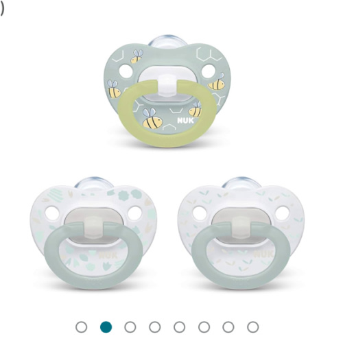 NUK Orthodontic Pacifier Value Pack, 0-6 Months, 3-Pack (Pack of 2)