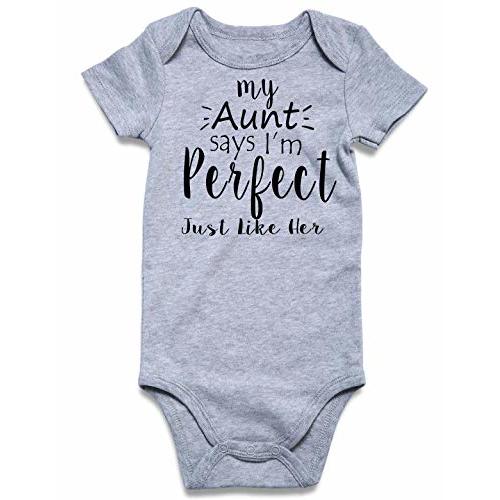 UNIFACO Unisex Baby Funny Saying Outfit Short and Long Sleeve Bodysuits Romper 0-18M