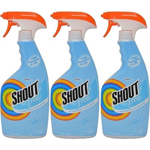 Shout Laundry Stain Remover Dye & Fragrance Free 22 oz (3 Pack)