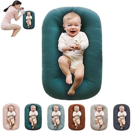 Baby Lounger,Baby Lounger Pillow,Baby Lounger for Newborn,Baby Nest Baby Lounger for 0-12Months (Malachite Green)