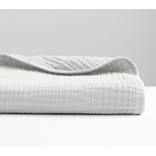 Organic Muslin Baby Blanket - Light Gray