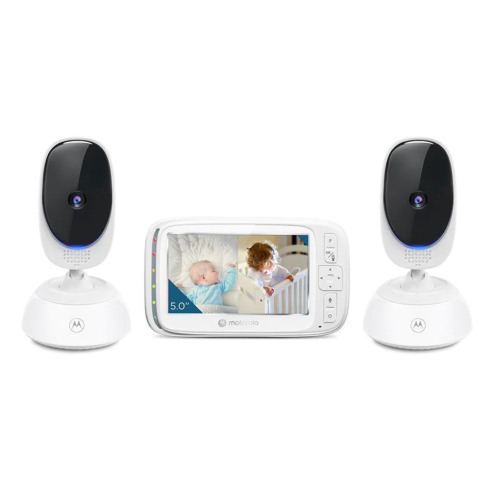 Motorola VM75 Video Baby Monitor with Intercom Audio, 2 Remote Pan, Tilt Cameras