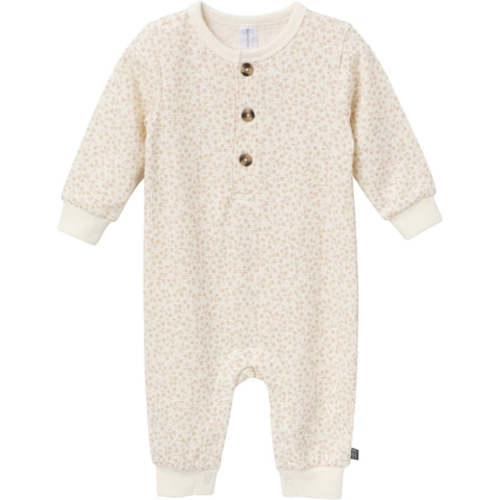 Baby Girls Ivory Ditsy Floral Waffle Slouch Romper