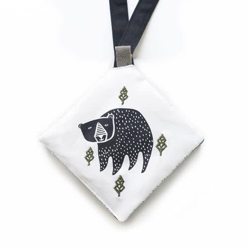 Wee Gallery Crinkle Pages Stroller Toy, Woodland Animals - Travel Activity for Babies with Mirror, Sound Paper, Velcro Strap for Walks, Car Seat, Bag, Play Gym, Tummy Time - for Curious Baby, Newborn