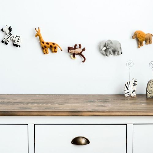 Nivas Collection Felted Safari Animal Garland