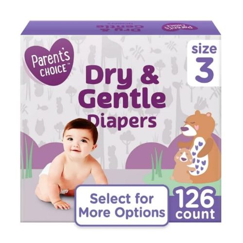 Parent's~Choice Dry & Gentle Diapers ~ (Size 3~126 Count)