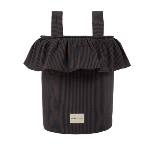 Mini Coton Basket - Caramel Stripes